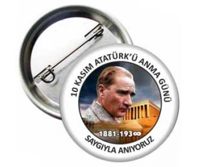 10 Kasım Atatürkü anma  Metal Rozet
