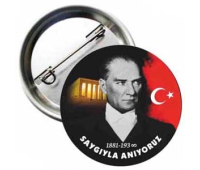 10 Kasım Saygıyla Anıyoruz Atatürk   Rozeti