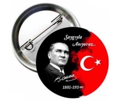 Atatürkü Anma  Haftası İğneli Yaka Rozeti