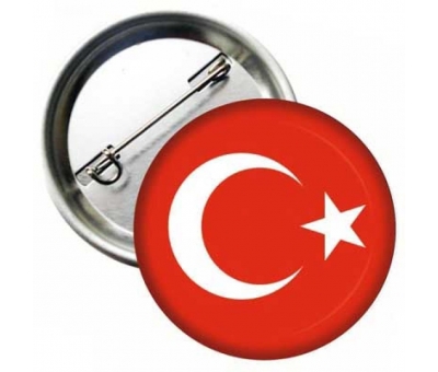 Türk Bayrağı Metal  Yaka Rozeti Toptan